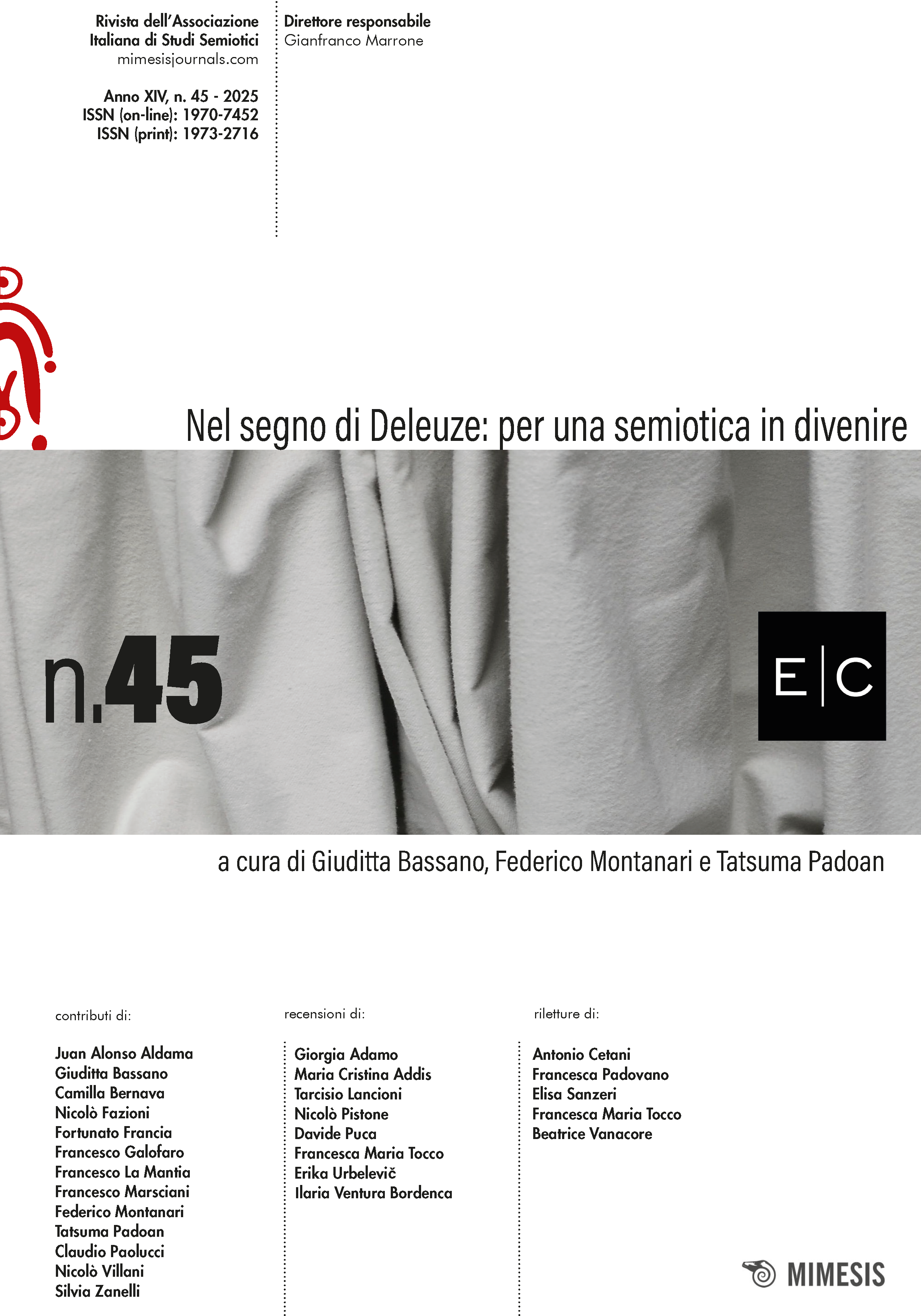 					View No. 45 (2025): Nel segno di Deleuze: per una semiotica in divenire
				